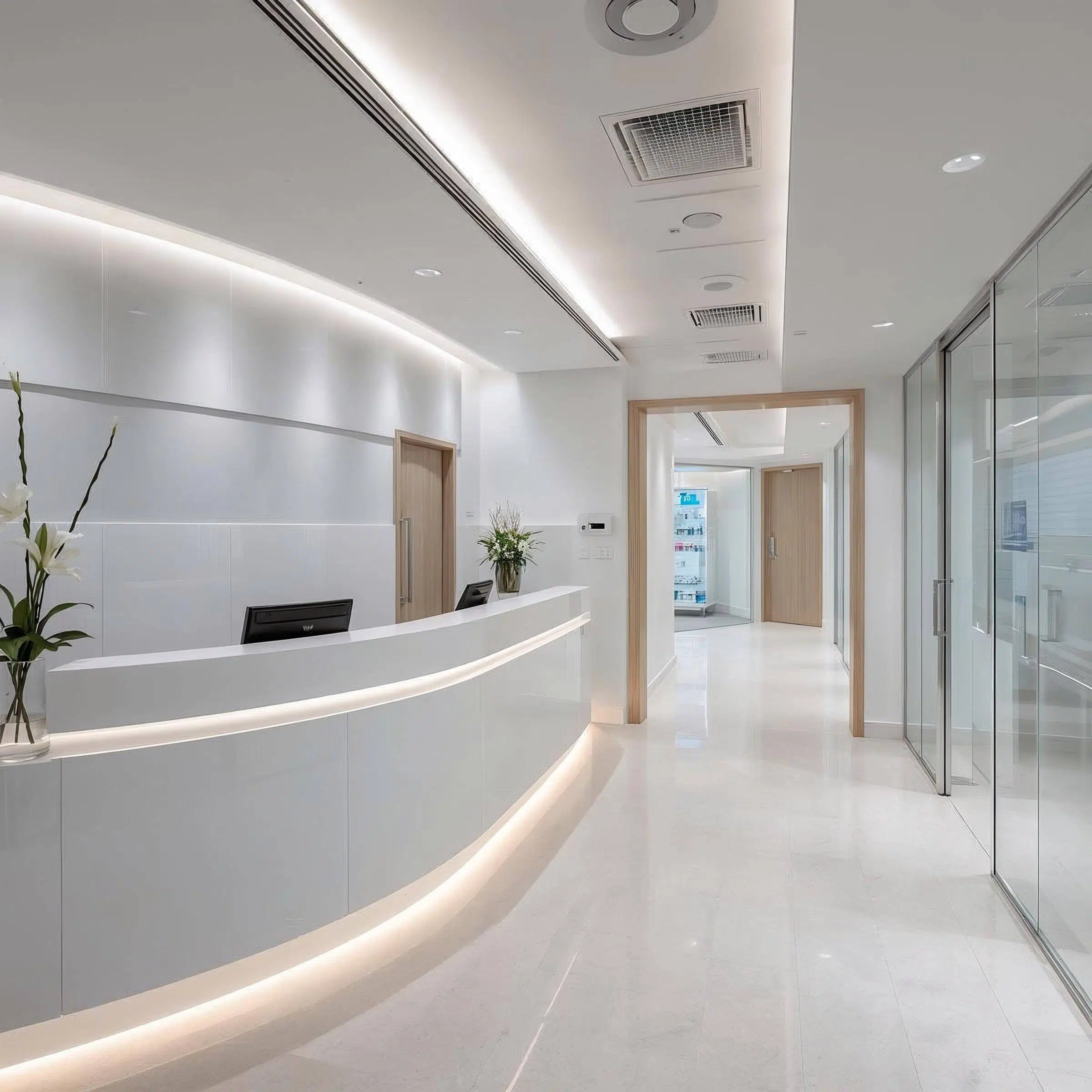 Medical office reception area
